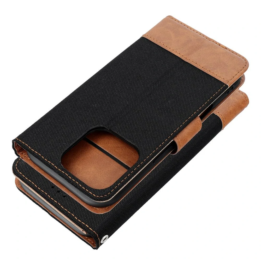 Flip pouzdro JEANS Book – Xiaomi Redmi 14C / Poco C75, černé