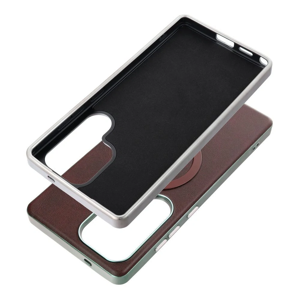 Pouzdro Gentleman Mag Cover MagSafe – Samsung Galaxy S25+ hnědé