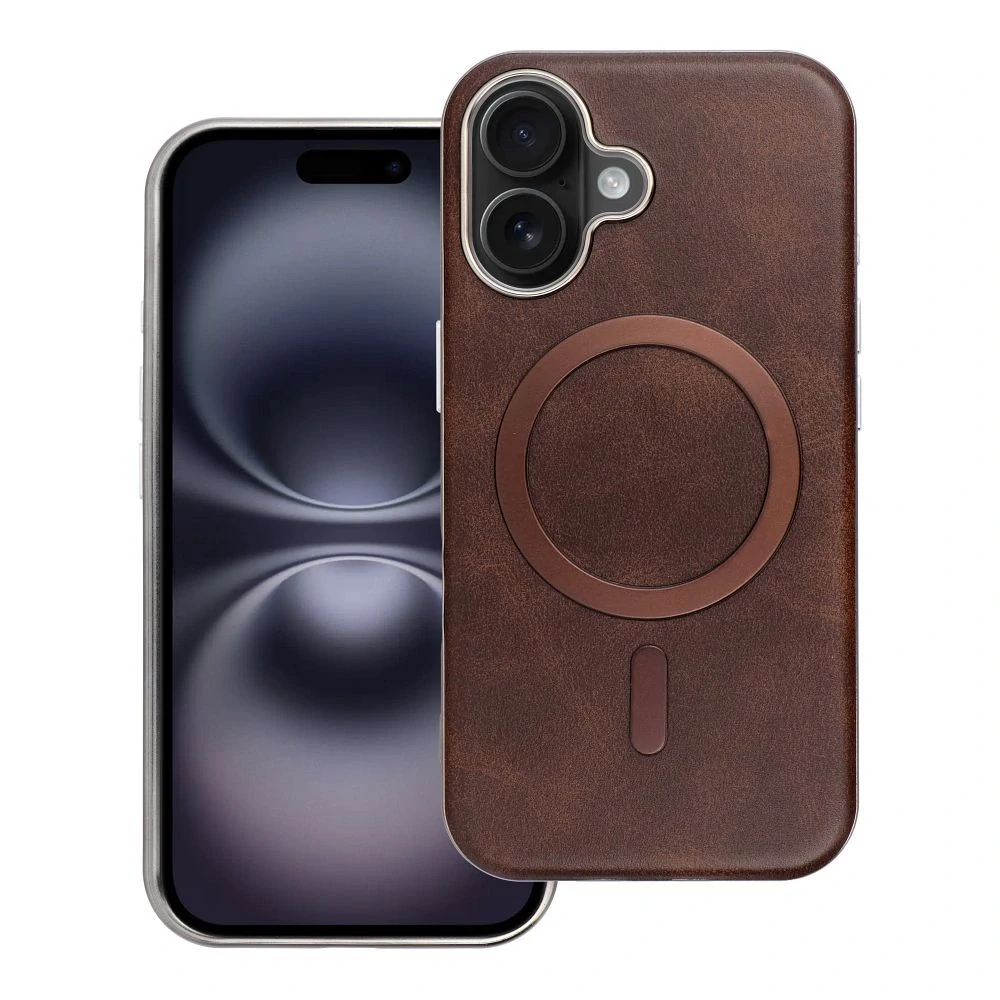 Pouzdro Gentleman Mag Cover MagSafe – iPhone 16e / iPhone 17e, hnědé