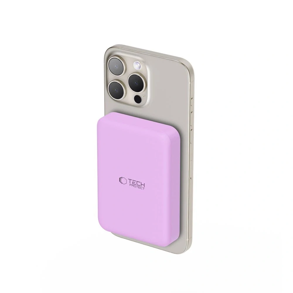 Powerbanka Tech-Protect LifeMag PB11 MagSafe 10000mAh - lilac