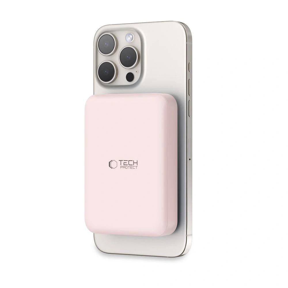 Powerbanka Tech-Protect LifeMag PB11 MagSafe 10000mAh - růžová
