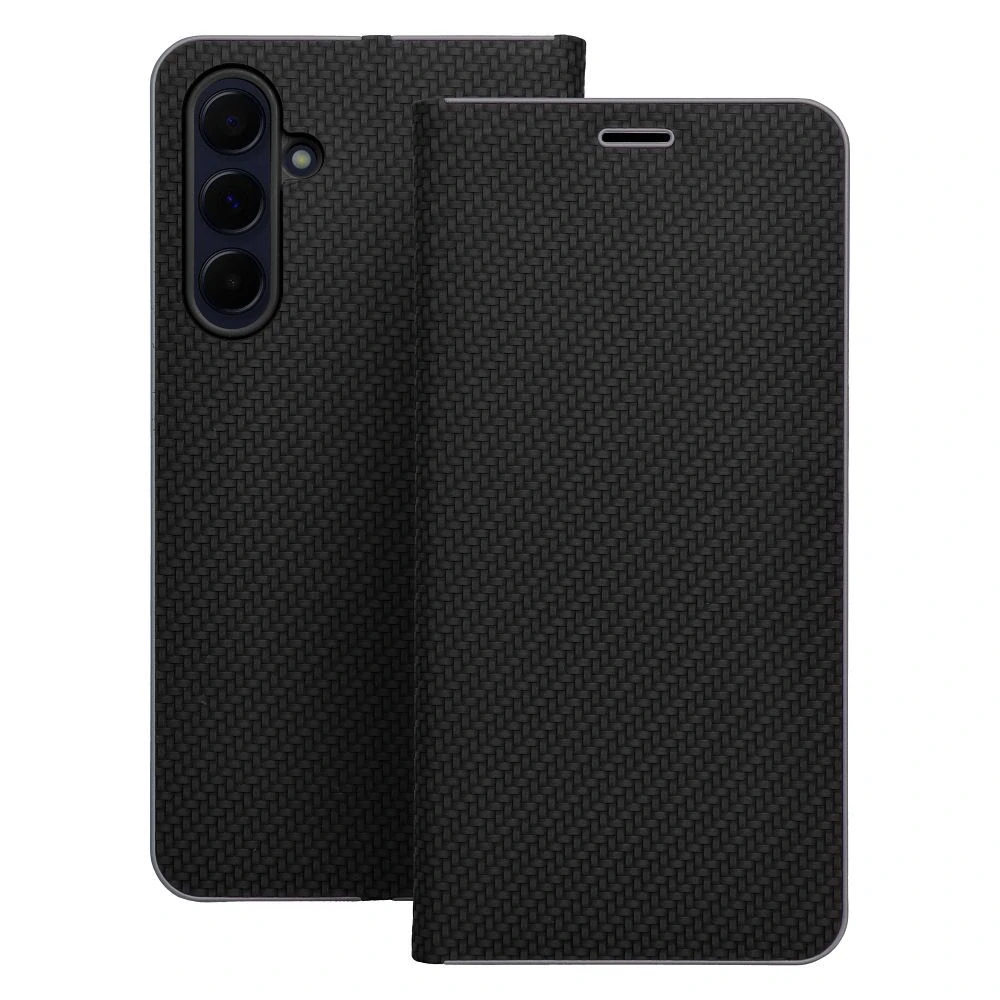 LUNA Book Carbon pouzdro Samsung Galaxy A17 – černé