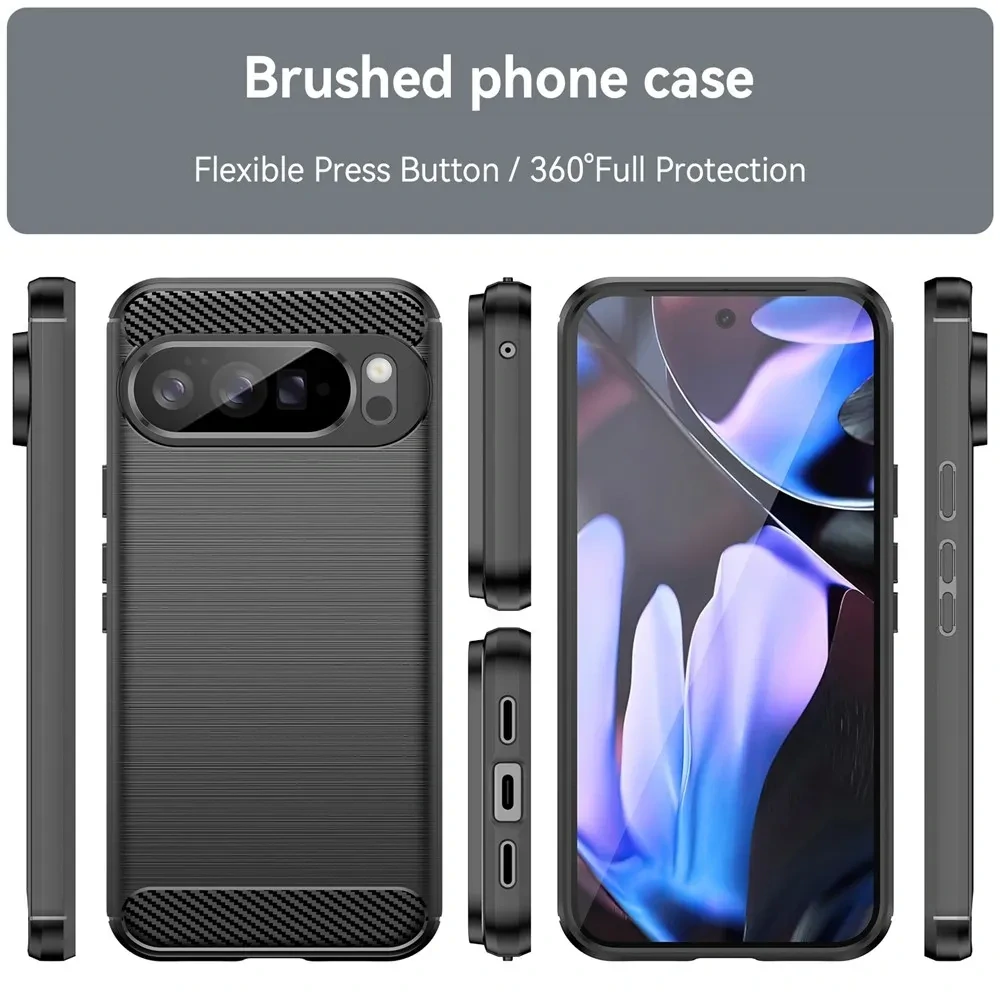 Pouzdro CARBON s ochranou hran pro Google Pixel 10 / 10 Pro - černé