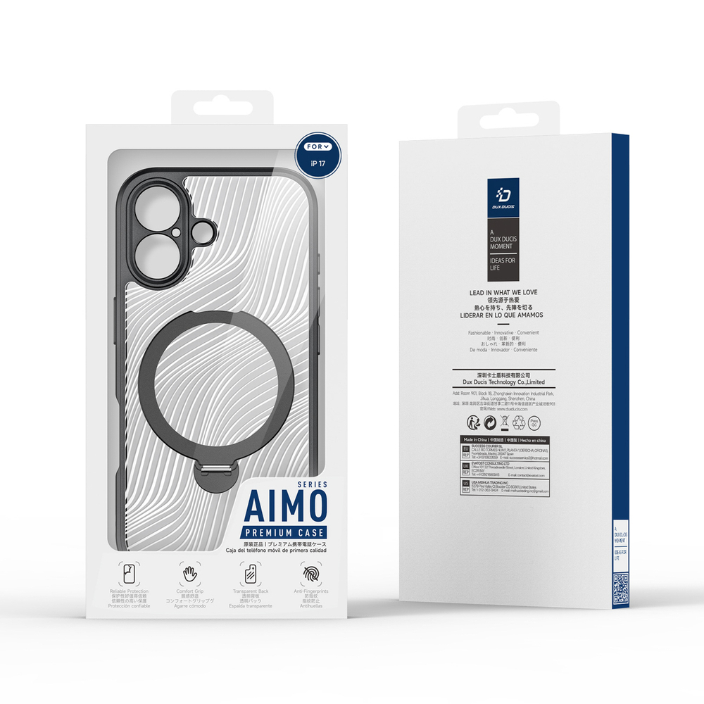 Dux Ducis Aimo Mag kryt se stojánkem iPhone 17 černý