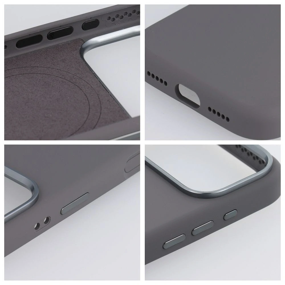 Kryt Forcell F-Protect Frame MagSafe iPhone 17 Pro šedý