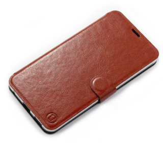 Knížkové flip pouzdro Mobiwear - Motorola Moto G42 - C_BRP Brown&Orange - VÝPRODEJ
