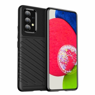 Odolnější gumové pouzdro Armored Thunder na mobil Samsung Galaxy A23 5G Černé