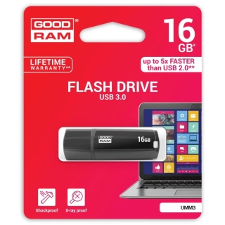 Fleška USB Flash disk GOODRAM UCO2 s kapacitou 16 GB USB 2.0 s otočným zavíráním