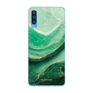 Silikonové pouzdro Mobiwear na mobil Samsung Galaxy A70 - B008F Zelený mramor - VÝPRODEJ
