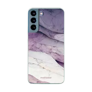 Silikonové pouzdro Mobiwear na mobil Samsung Galaxy S22 Plus - B001F Bílý a fialový mramor - VÝPRODEJ
