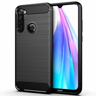 Silikonové pouzdro Coolcase CARBON na mobil Xiaomi Redmi Note 8T Černé