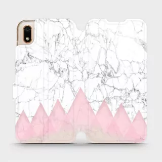 Knížkové flip pouzdro Mobiwear - na Huawei Y5 2019 / Honor 8S - MX02R - Marble triangle