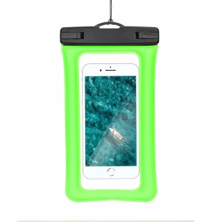 Vodotěsné pouzdro Waterproof AIRBAG pro mobilní telefony do 6,4" Zelené