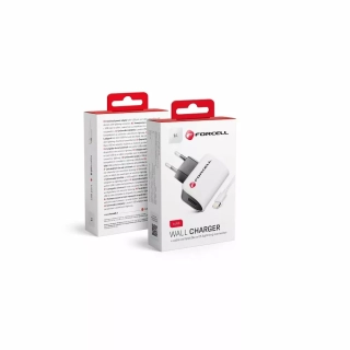 Rozpojitelná nabíječka do sítě FORCELL s konektorem Apple Lightning 1A