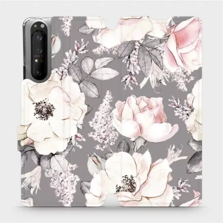 Knížkové flip pouzdro Mobiwear - Sony Xperia 1 II - MX06R - Květy