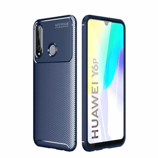 Silikonové pouzdro Coolcase CARBON Fiber na mobil Huawei Y6p modré