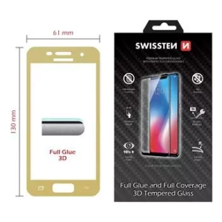Ochranné sklo SWISSTEN pro Samsung Galaxy A5 (2016) na celý displej - zlatavé