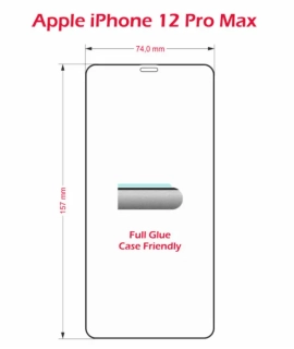 Ochranné sklo SWISSTEN FULL GLUE na celý displej Apple iPhone 12 Pro Max černé, case friendly