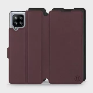 Knížkové flip pouzdro Mobiwear Soft Touch - Samsung  Galaxy A42 5G - S_BUB - burgundy