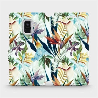 Flipové pouzdro Mobiwear - Samsung Galaxy A8 2018 - M071P Flóra