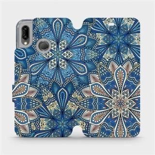 Flipové pouzdro Mobiwear - Huawei P20 Lite - V108P Modré mandala květy