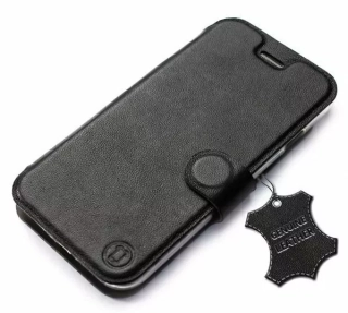 Kožené flip pouzdro Mobiwear - Samsung Galaxy M21 - Černé
