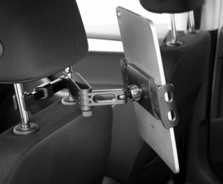 Držák do auta na tablet FIXED Tab Passenger 2 s uchycením do opěrky hlavy a s nastavitelným ramenem, černý