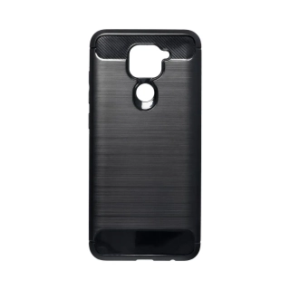 Silikonové pouzdro Coolcase Carbon na mobil Xiaomi Redmi Note 9 Černé