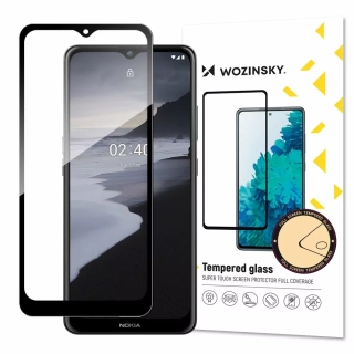 Ochranné tvrzené sklo Wozinsky pro Nokia 2.4 Černé, na celý displej