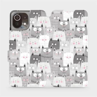 Flipové pouzdro Mobiwear na mobil Xiaomi Mi 11 - M099P Kočičky - výprodej