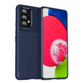 Odolnější gumové pouzdro Armored Thunder na mobil Samsung Galaxy A53 5G Modré