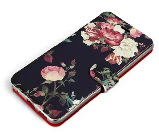 Flipové pouzdro Mobiwear na mobil Huawei Nova 8i - VD11P Růže na černé - výprodej