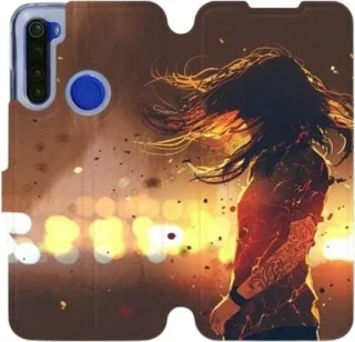 Flipové pouzdro Mobiwear na mobil Xiaomi Redmi Note 8T - MA02S Tetovaná dívka - VÝPRODEJ