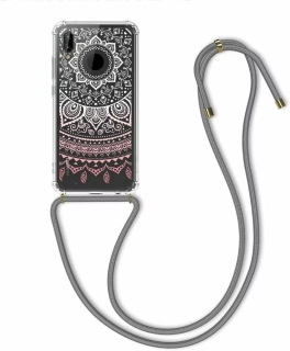 Pevné silikonové pouzdro kwmobile Crossbody na mobil Huawei P20 Lite s popruhem - indian sun