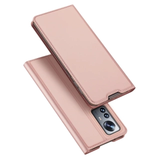 Prémiové flipové pouzdro DUX DUCIS SKIN na mobil Xiaomi 12 Pro - růžové