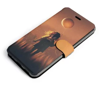 Flipové pouzdro Mobiwear na mobil Samsung Galaxy S10 Plus - MA05S Holčička s balónkem v plynové masce - VÝPRODEJ