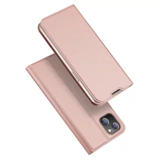 Prémiové flip pouzdro DUX DUCIS SKIN na mobil Apple iPhone 14 Plus - růžové