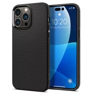 Silikonové pouzdro SPIGEN Liquid Air na mobil Apple iPhone 14 Pro Černé