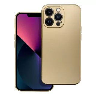 Silikonové pouzdro METALLIC na mobil Apple iPhone 13 Pro Zlatavé