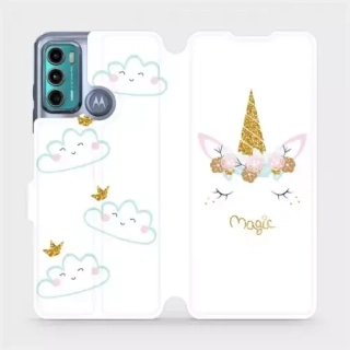 Flipové pouzdro Mobiwear na mobil Motorola Moto G60 - MH01P Jednorožec magic - lehce umazané