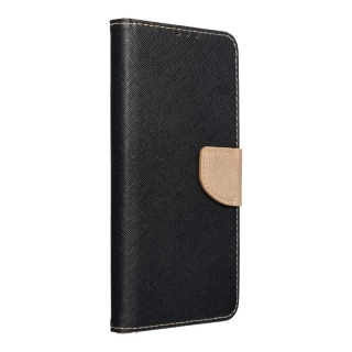 Flipové pouzdro Coolcase Fancy Book na mobil Xiaomi Redmi 10A - Černé - zlatavé