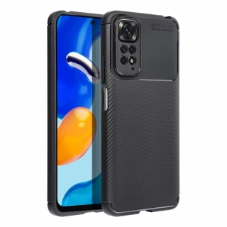 Silikonové pouzdro Premium Coolcase Carbon na mobil Xiaomi Redmi Note 11 / 11S Černé