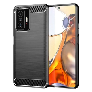 Silikonové pouzdro Coolcase Carbon na mobil Xiaomi 11T / 11T Pro Černé