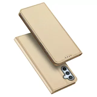 Prémiové flipové pouzdro DUX DUCIS SKIN na mobil Samsung Galaxy A54 5G zlatavé