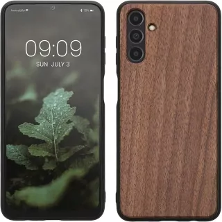 Dřevěné - silikonové pouzdro KWmobile na mobil Samsung Galaxy A13 5G / Samsung Galaxy A04s