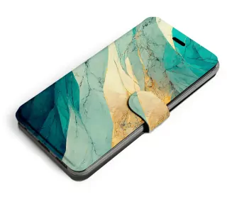 Flipové pouzdro Mobiwear na mobil Huawei Nova 10 - VP37S Zlatavý a zelenkavý mramor - VÝPRODEJ
