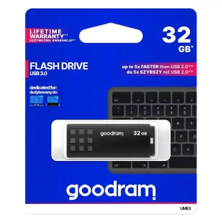 Fleška USB Flash disk GOODRAM UME3 s kapacitou 32 GB USB 3.0 s konektorem USB a krytkou