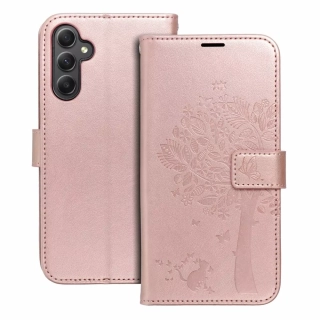 Flipové pouzdro Coolcase Mezzo na mobil Samsung Galaxy A34 5G - Tree rose gold