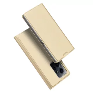 Prémiové flipové pouzdro DUX DUCIS SKIN na mobil Xiaomi Redmi Note 12 4G zlatavé
