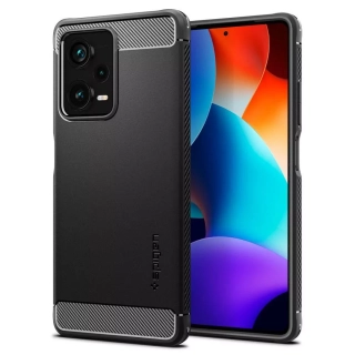 Silikonové pouzdro SPIGEN Rugged Armor na mobil Xiaomi Redmi Note 12 Pro Plus 5G Černé